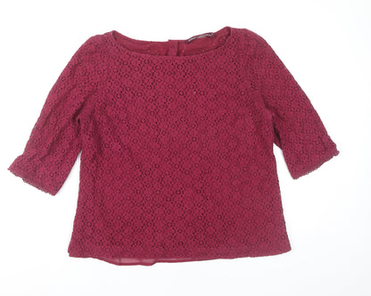 Womens UK Size 16 NEXT Red Basic Blouse