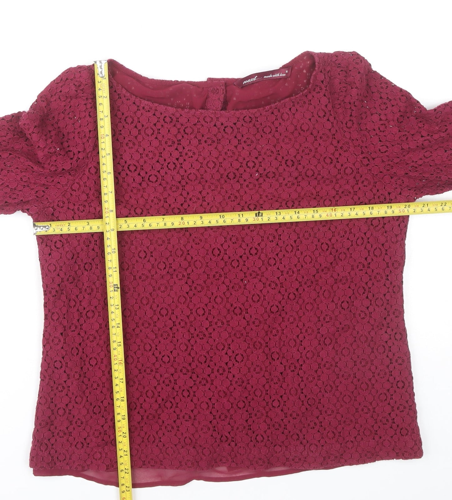 Womens UK Size 16 NEXT Red Basic Blouse