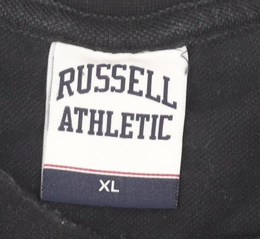 Russell Athletic Men’s Black XL Crew Neck Cotton T-Shirt