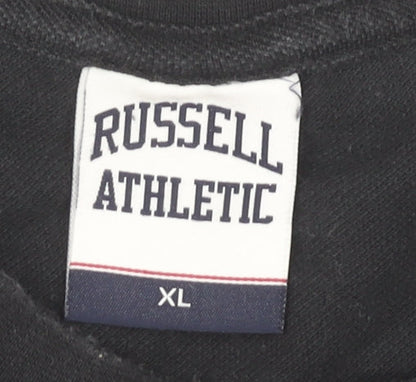 Russell Athletic Men’s Black XL Crew Neck Cotton T-Shirt