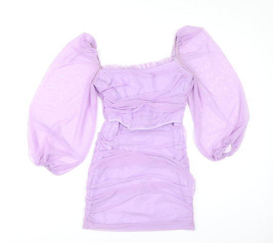 Missguided Women’s Purple Petite Bodycon Mini Dress UK 12