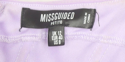 Missguided Women’s Purple Petite Bodycon Mini Dress UK 12