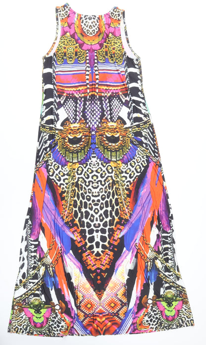 Bodyflirt Boutique Women’s Multicoloured Maxi Dress Size 12 Sleeveless V-Neck