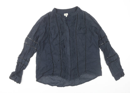 Pepe Jeans Women’s Blue Cotton Boho Blouse Long Sleeve Size M