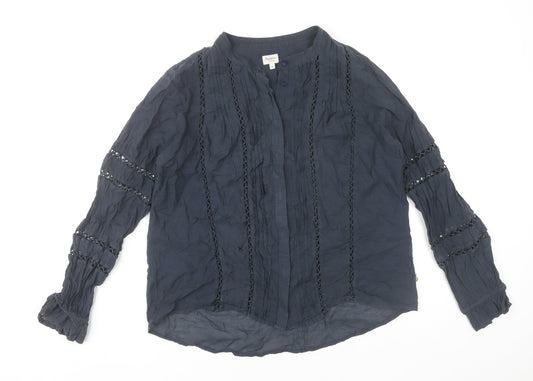 Pepe Jeans Women’s Blue Cotton Boho Blouse Long Sleeve Size M