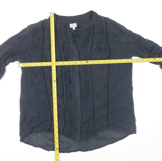 Pepe Jeans Women’s Blue Cotton Boho Blouse Long Sleeve Size M