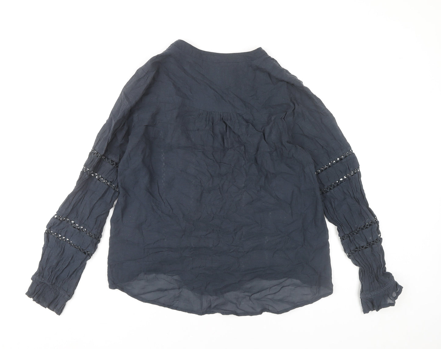 Pepe Jeans Women’s Blue Cotton Boho Blouse Long Sleeve Size M