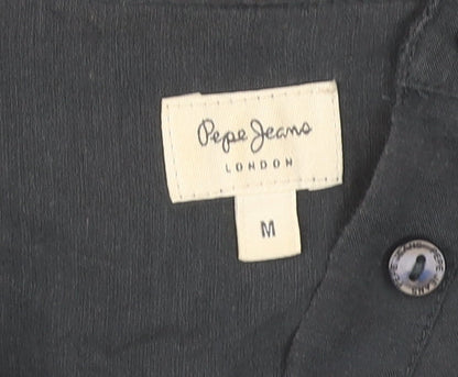 Pepe Jeans Women’s Blue Cotton Boho Blouse Long Sleeve Size M