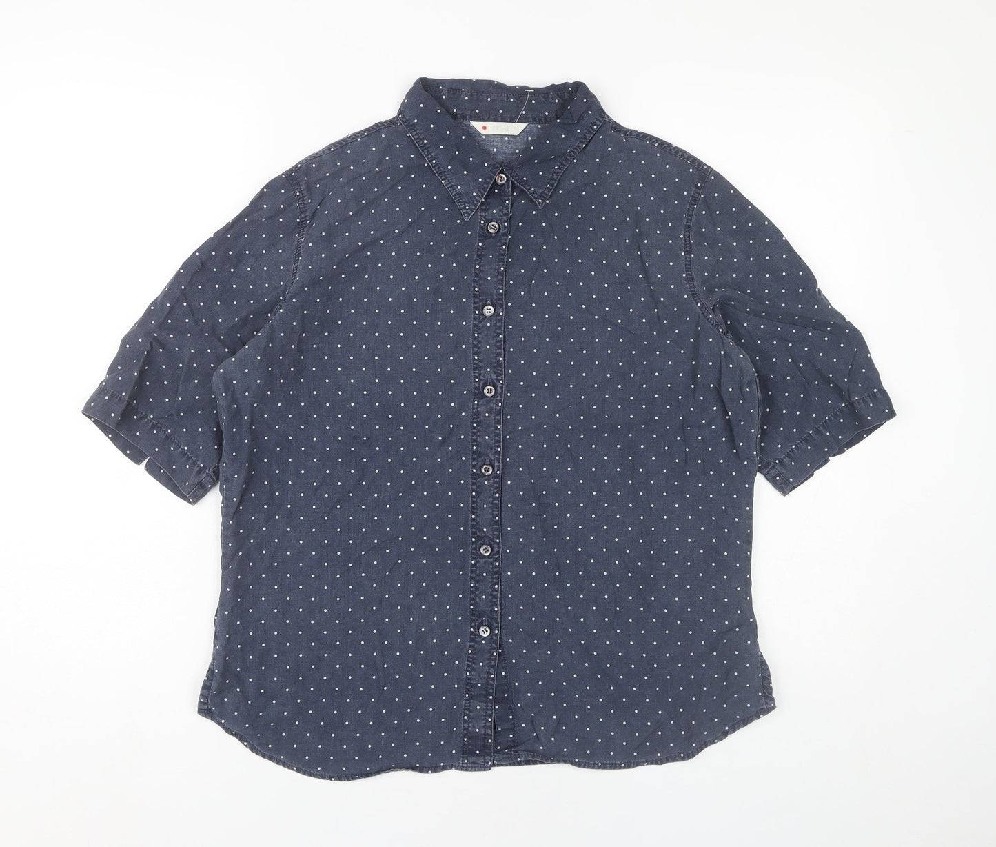 Womens UK Size 14 Marks and Spencer Blue Classic Button-Up