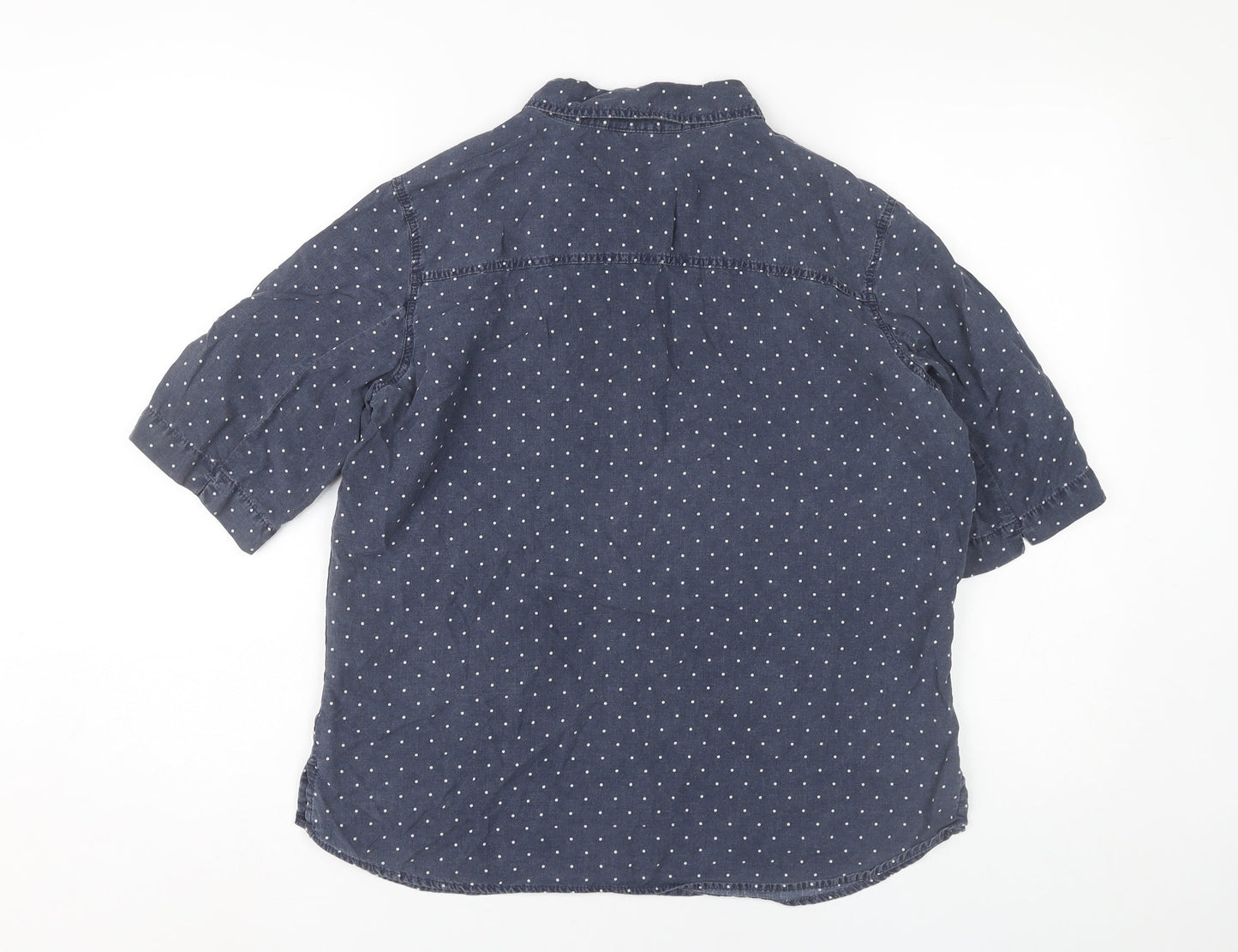 Womens UK Size 14 Marks and Spencer Blue Classic Button-Up