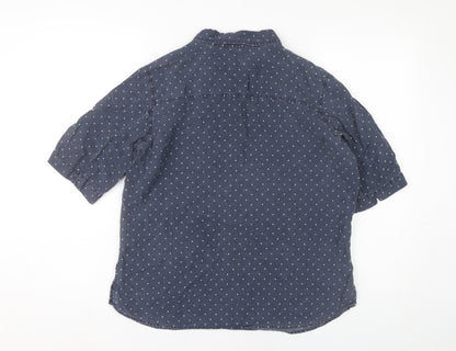 Womens UK Size 14 Marks and Spencer Blue Classic Button-Up