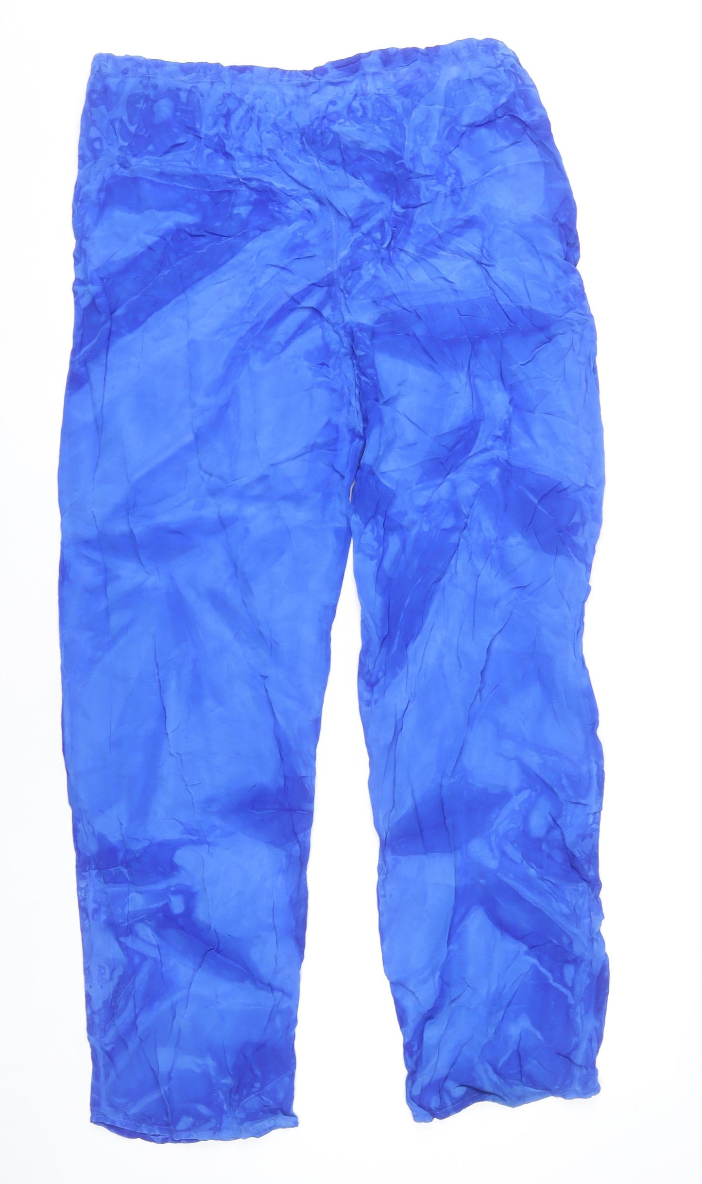 Womens UK Size 14 Marks and Spencer Regular Fit CasualTravel Blue Trousers