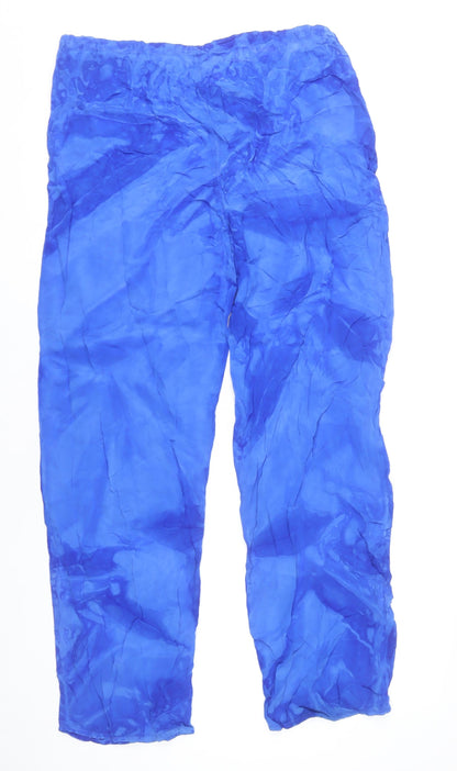 Womens UK Size 14 Marks and Spencer Regular Fit CasualTravel Blue Trousers