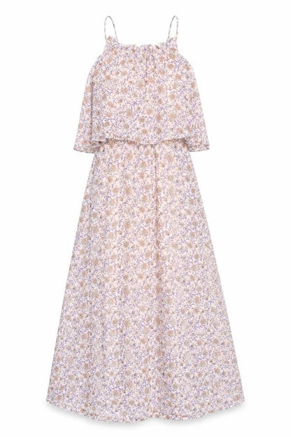 H&M Women’s Multicoloured Floral Halter Maxi Dress Size 8