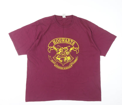 Mens UK Size 2XL Harry Potter Purple  T-Shirt