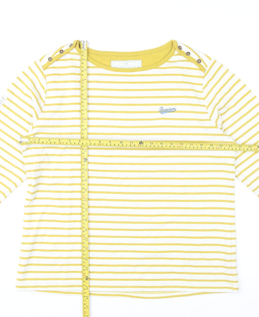 Womens UK Size 14 Brakeburn Yellow Basic T-Shirt