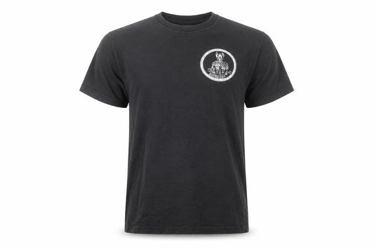 Pantheon Men’s Black Graphic Print Cotton T-Shirt Size S
