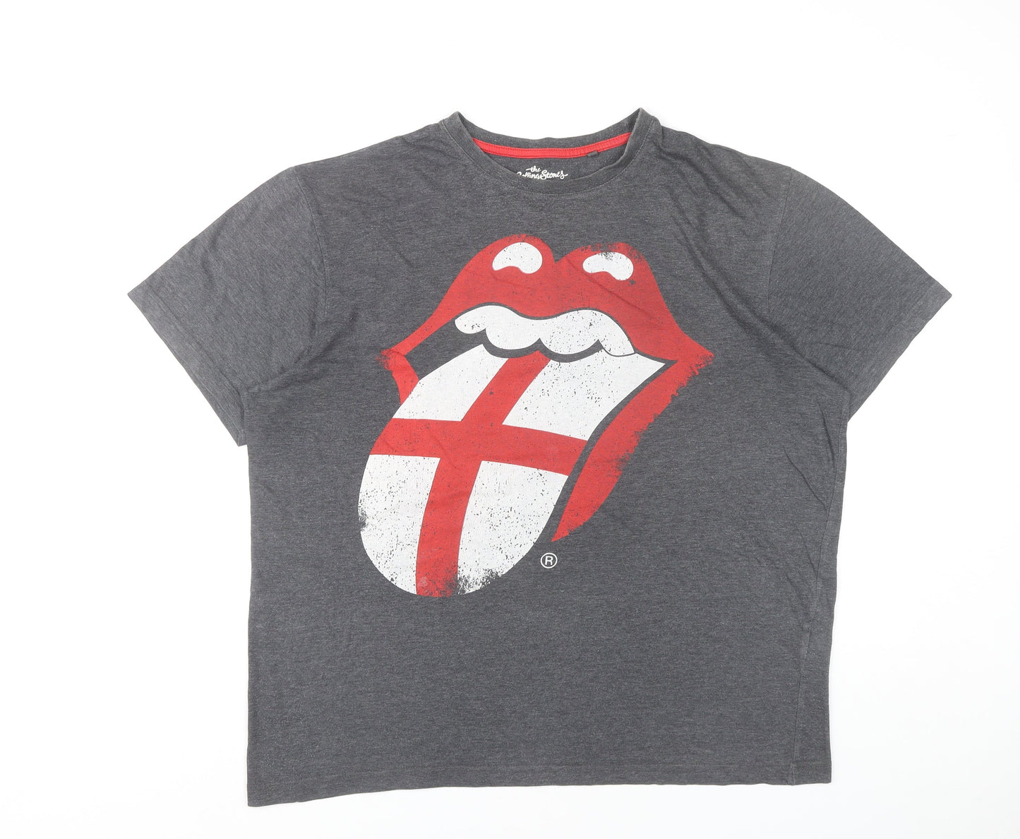 The Rolling Stones Men's Grey Graphic Band T-Shirt L