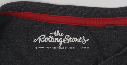 The Rolling Stones Men's Grey Graphic Band T-Shirt L
