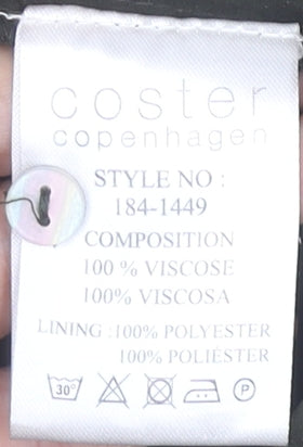 Coster Copenhagen Womens Green Sleeveless Floral Embroidered Blouse Size 8
