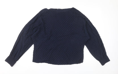 Womens UK Size S Zara Blue Tunic Blouse