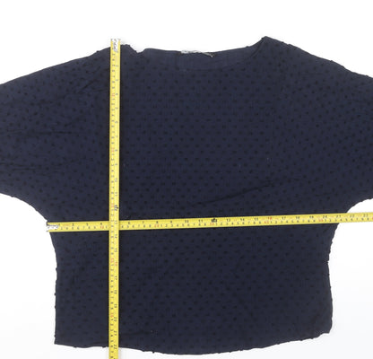 Womens UK Size S Zara Blue Tunic Blouse