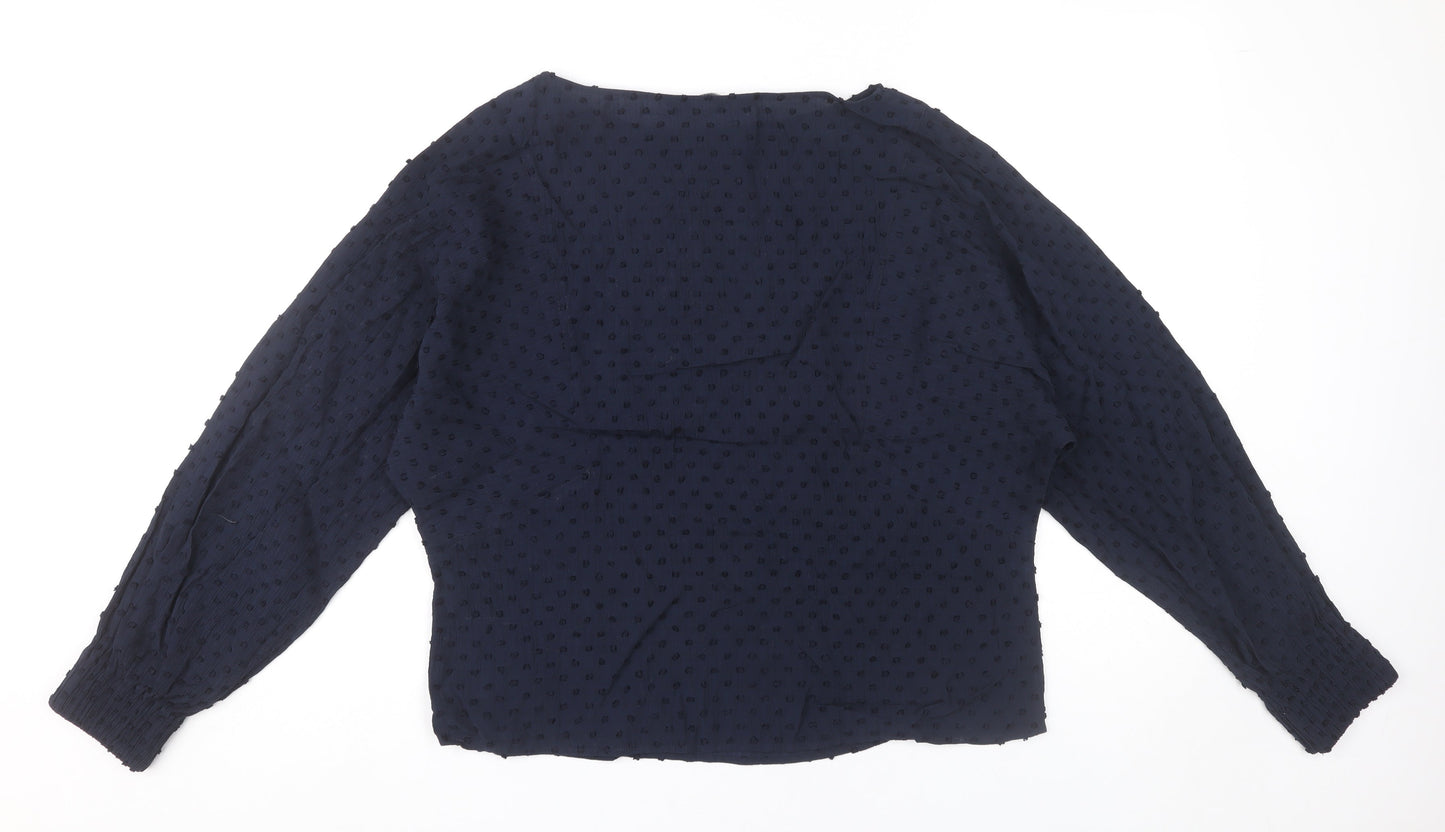 Womens UK Size S Zara Blue Tunic Blouse