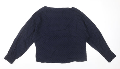 Womens UK Size S Zara Blue Tunic Blouse