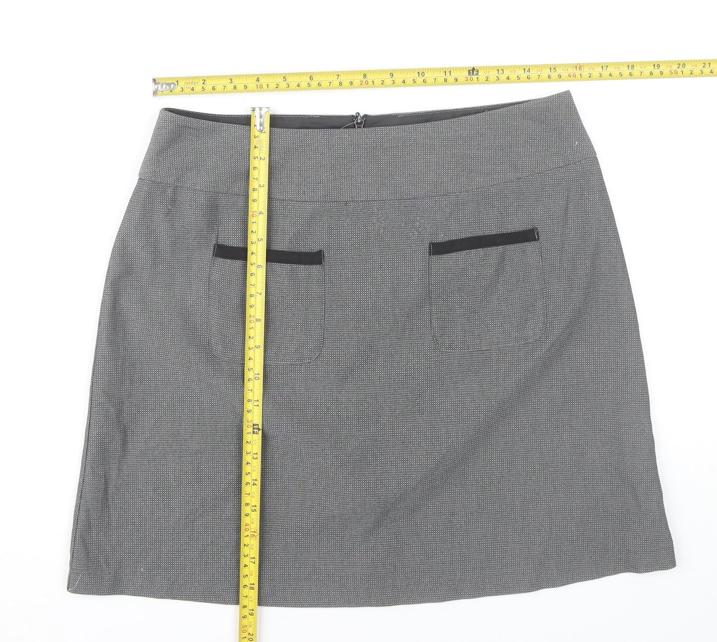 New Look Women’s Grey Size 12 Pencil Skirt Workwear Office