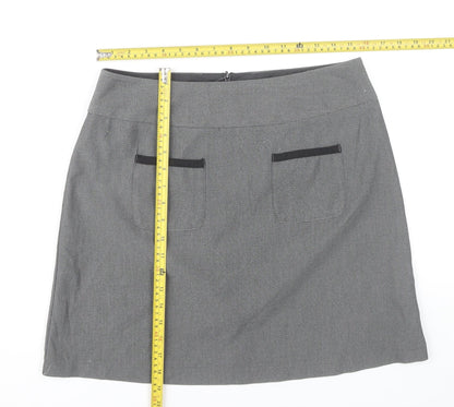 New Look Women’s Grey Size 12 Pencil Skirt Workwear Office