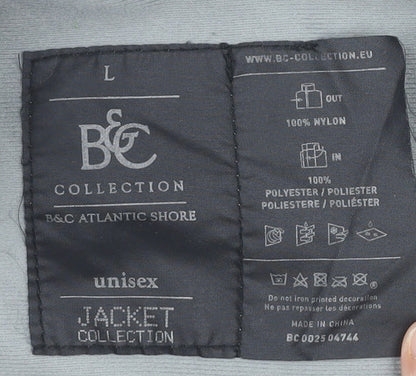 B&C Collection Unisex Adults Black L Lightweight Windbreaker Jacket