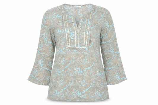 Womens UK Size 12 Papaya Multicoloured Tunic Blouse