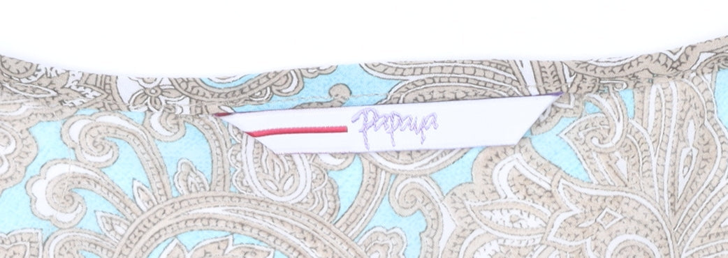 Papaya Women’s Multicoloured Paisley Beaded Tunic Blouse Size 12