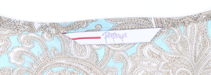 Papaya Women’s Multicoloured Paisley Beaded Tunic Blouse Size 12