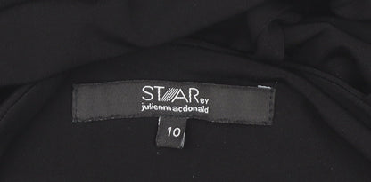 Star by Julien Macdonald Womens Black Size 10 A-Line Cocktail Dress