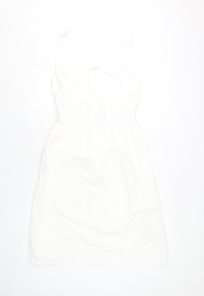 Gap Women’s White XS A-Line Sleeveless Cotton Summer Dress