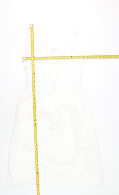 Gap Women’s White XS A-Line Sleeveless Cotton Summer Dress