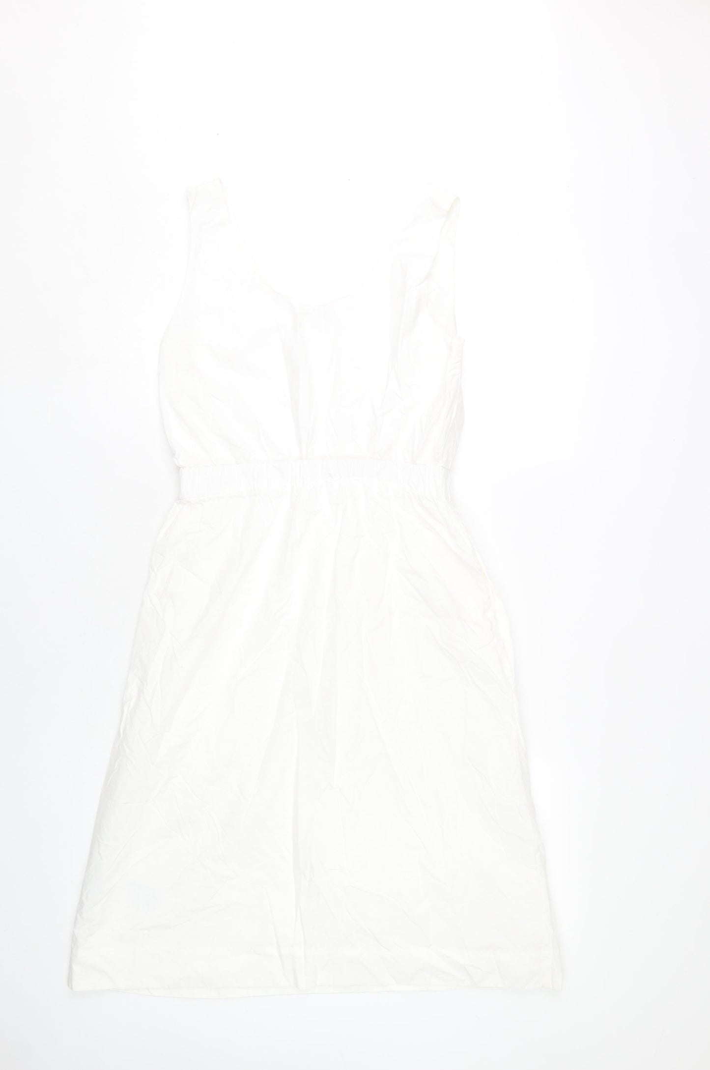 Gap Women’s White XS A-Line Sleeveless Cotton Summer Dress