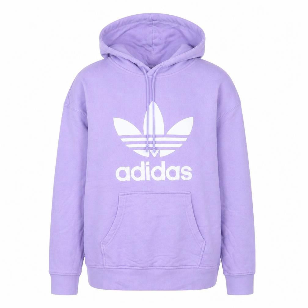 Front view of Adidas Women’s Purple Hoodie, size UK 10, UK Cotton Pullover Casual