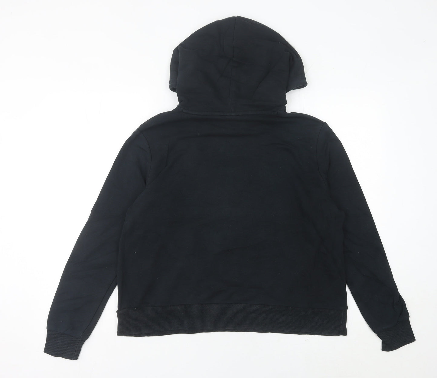 Puma Womens Black Hoodie Size 10 Pullover Logo Graphic Casual