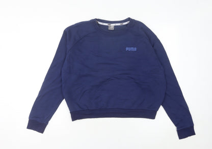 Puma Women’s Blue Sweatshirt UK 10 Crew Neck Long Sleeve Casual