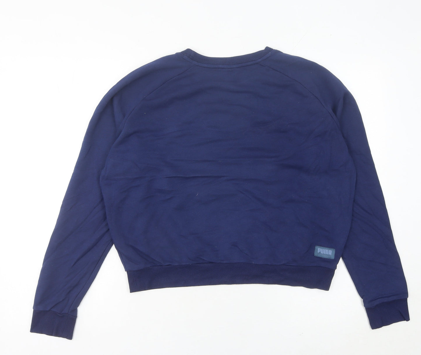 Puma Women’s Blue Sweatshirt UK 10 Crew Neck Long Sleeve Casual
