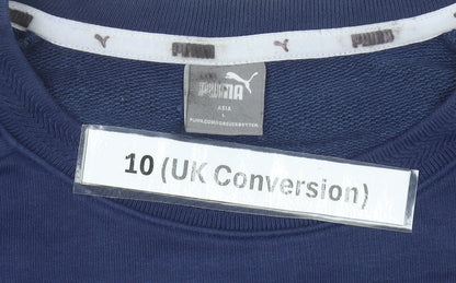 Puma Women’s Blue Sweatshirt UK 10 Crew Neck Long Sleeve Casual