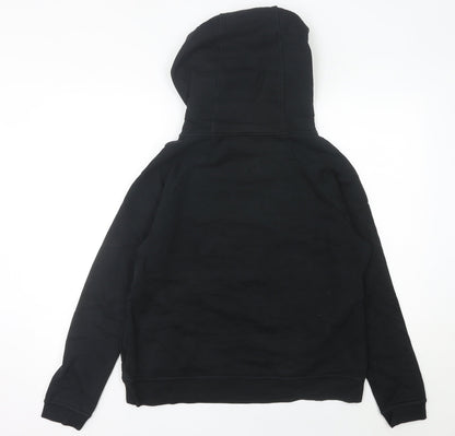 Nike Women’s Black Hoodie UK 12 Pullover Logo Cotton Blend