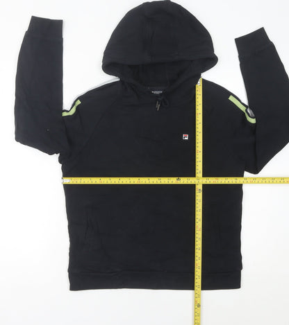 Fila Women’s Black Hoodie UK 10 Pullover Regular Fit Sportswear