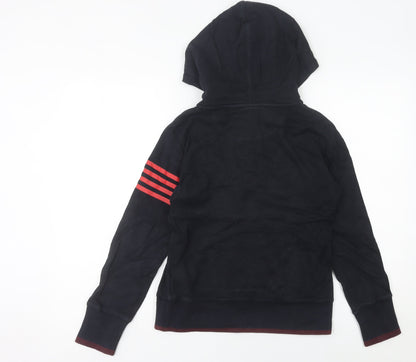 Fila Womens Black Henley Hoodie Size 8 UK Sports Casual