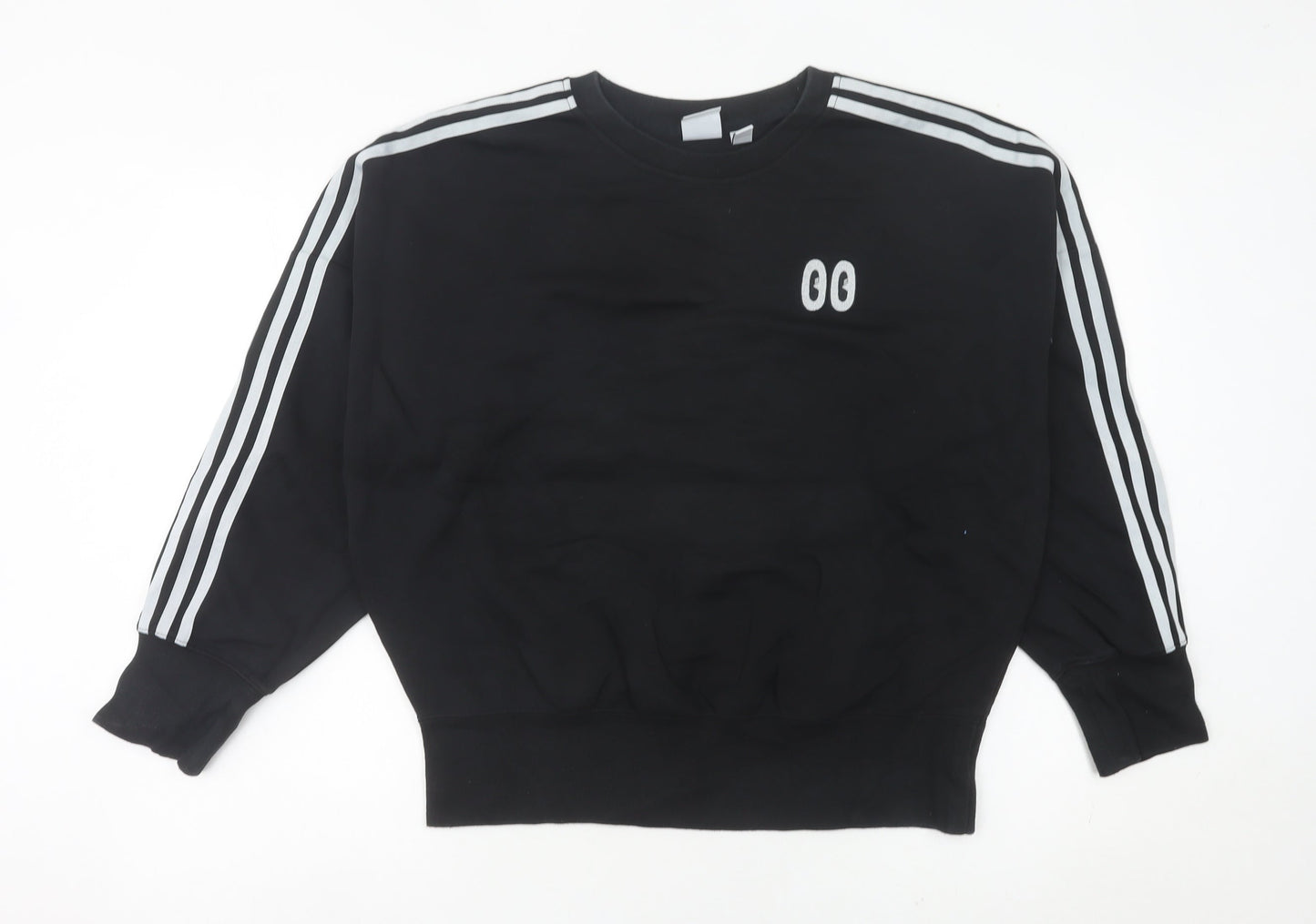 Adidas Womens Black Size 10 Crew Neck Sweatshirt Long Sleeve