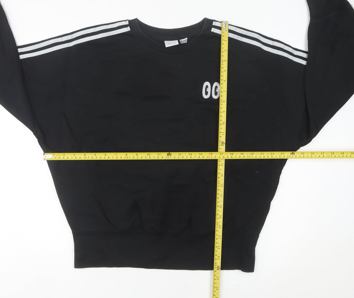 Adidas Womens Black Size 10 Crew Neck Sweatshirt Long Sleeve