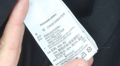 Adidas Womens Black Size 10 Crew Neck Sweatshirt Long Sleeve