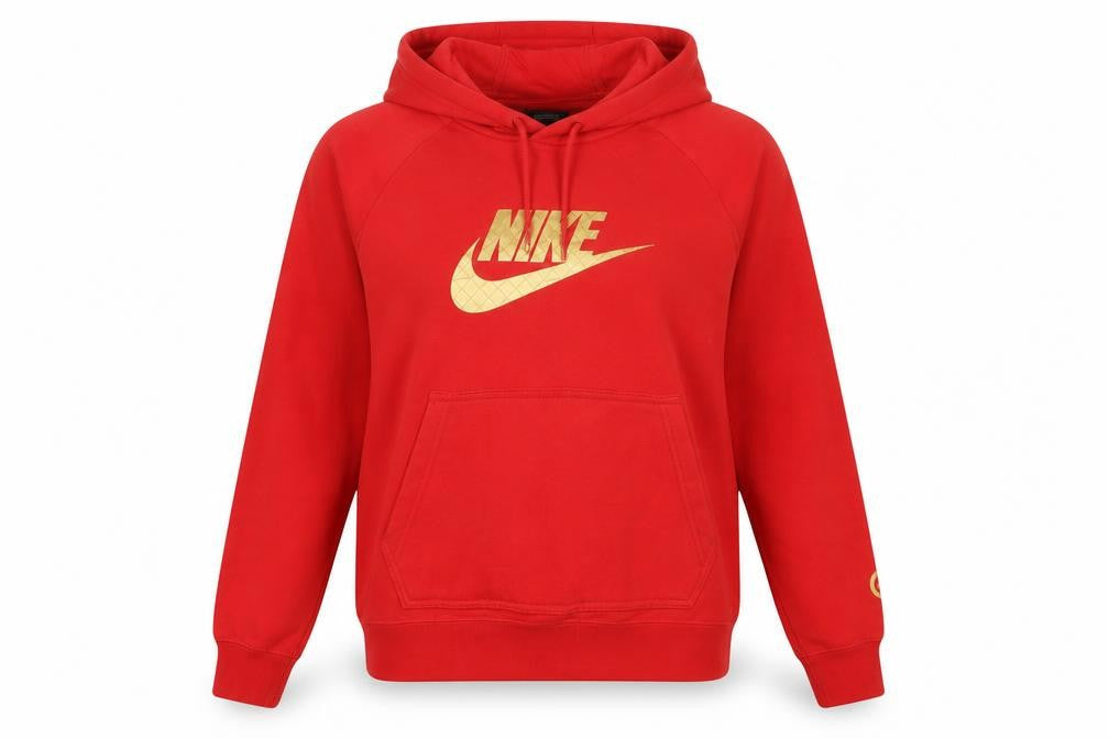 Womens UK Size 6 Nike Red Pullover Hoodie